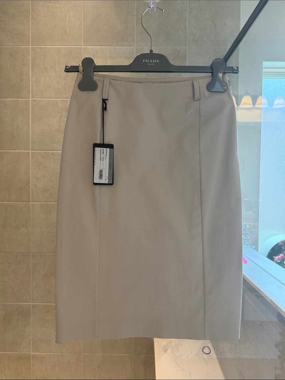 Prada Light Beige Pencil Skirt